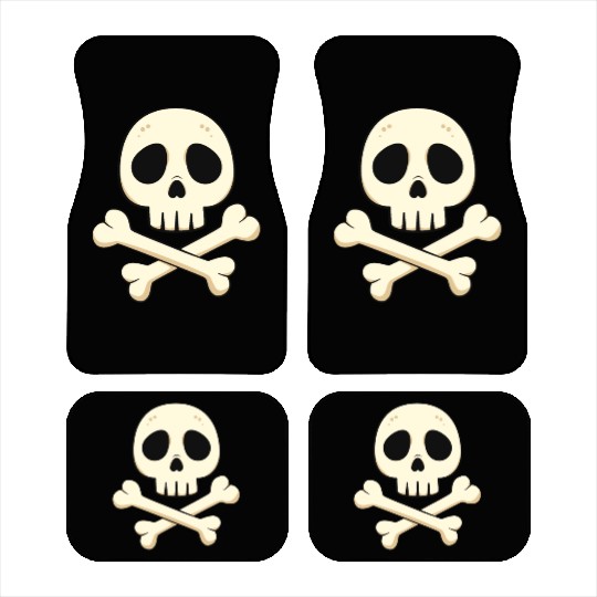 Cartoon skull and crossbones Car Mats