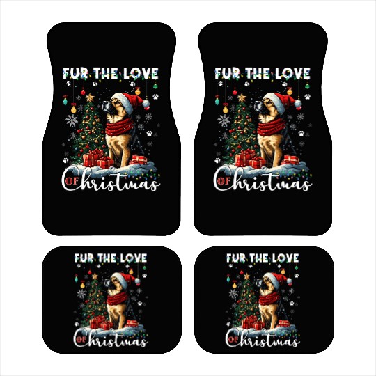 German Shepherd Christmas Tree Decorations Dog Car Mats