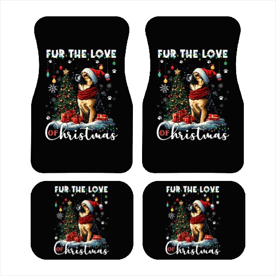 German Shepherd Christmas Tree Decorations Dog Car Mats