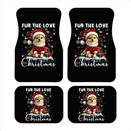Pomeranian Christmas Tree Decorations Dog Lover Car Mats
