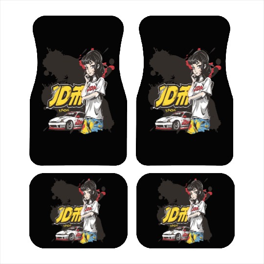 Cute Anime Girl JDM Car Street Racer Car Mats