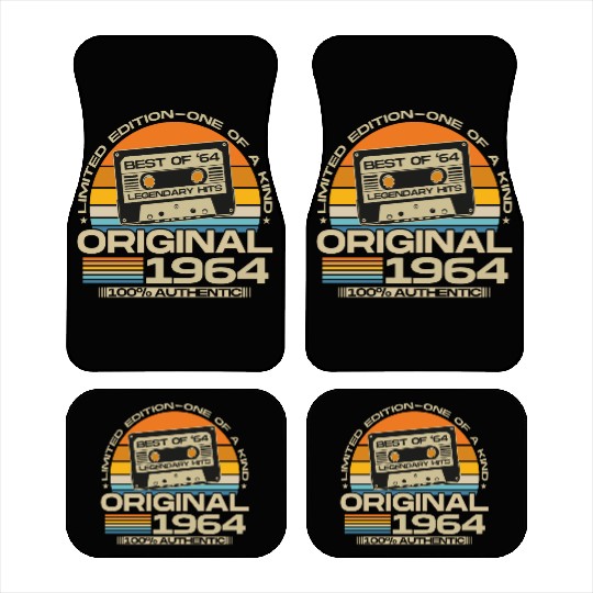 Vintage 1964 Retro 60th Birthday Gift Car Mats