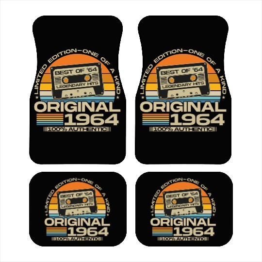 Vintage 1964 Retro 60th Birthday Gift Car Mats