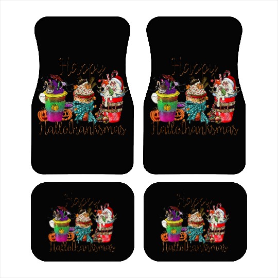Happy Hallothanksmas Car Mats
