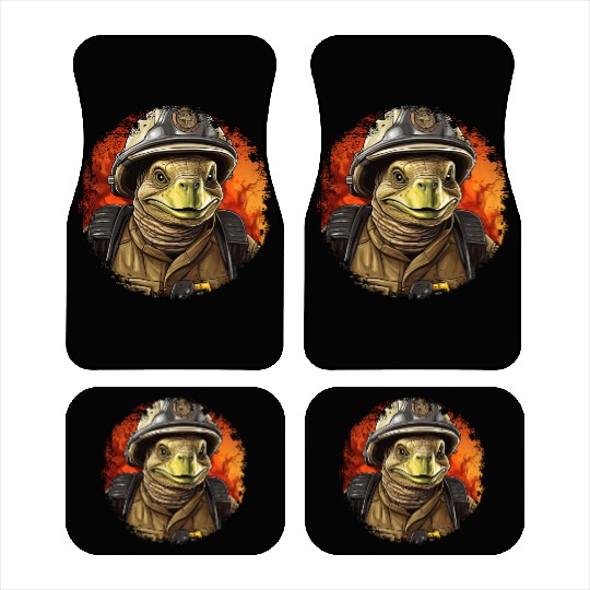 Firefighter turtle Car Mats