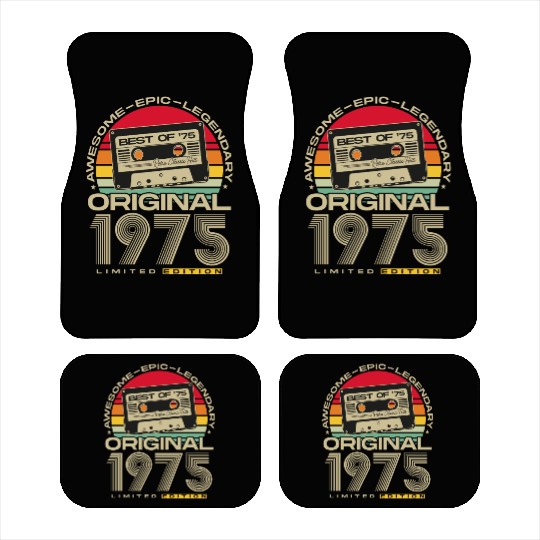 Vintage 1975 born Retro 50th birthday Car Mats