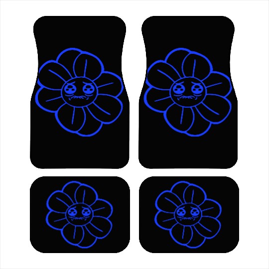Sweet Flower Sad Face Weeping Spring Summer Crying Car Mats