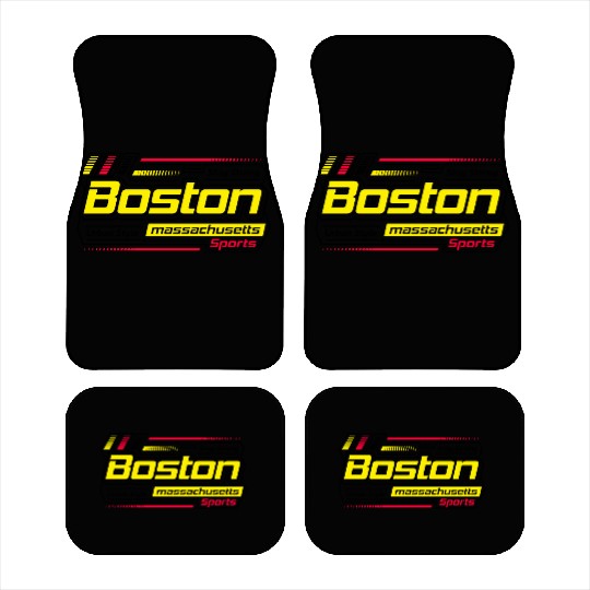 Boston Massachusetts Design Modern Sports Yellow Car Mats