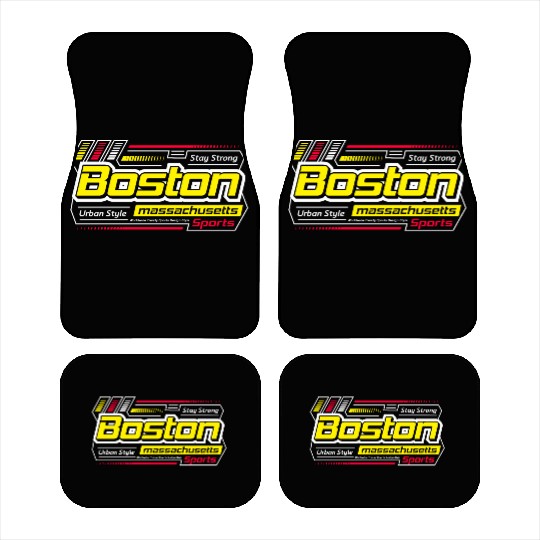 Stay Strong Boston Massachusetts City Car Mats