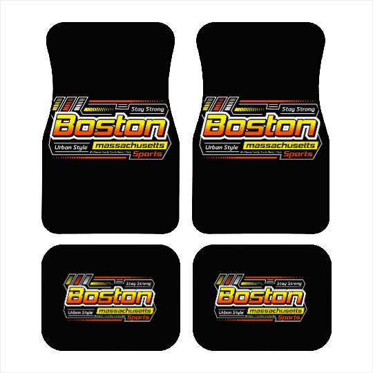 Stay Strong Boston Massachusetts Design Modern Car Mats