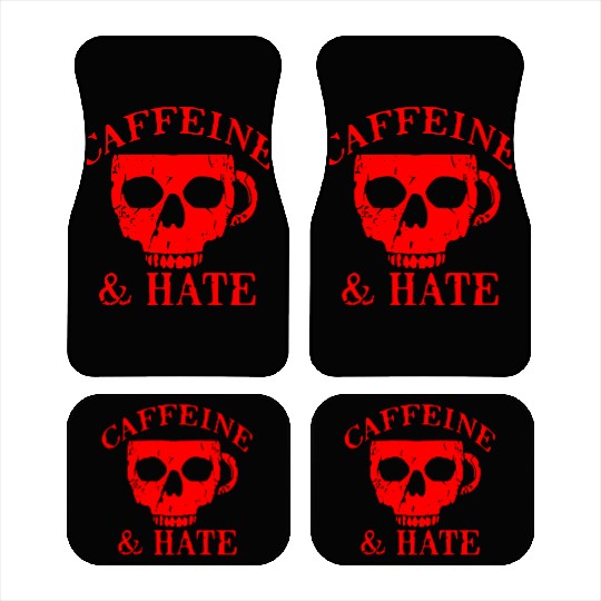 Caffeine And Hate Coffee Skull LIKE US ON FB # Car Mats