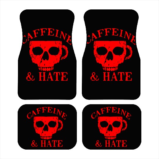 Caffeine And Hate Coffee Skull LIKE US ON FB # Car Mats
