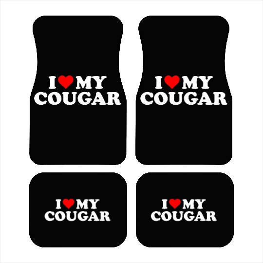 I Love Cougars Cougar Humor Valentine's Day 3BK1 Car Mats