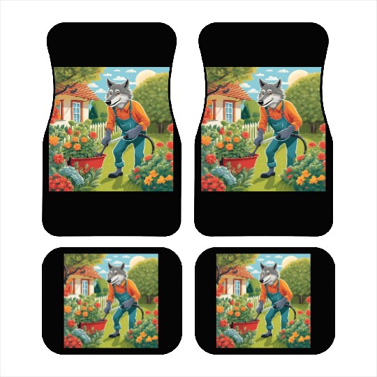 The Lone Wolf Tends His Garden Car Mats