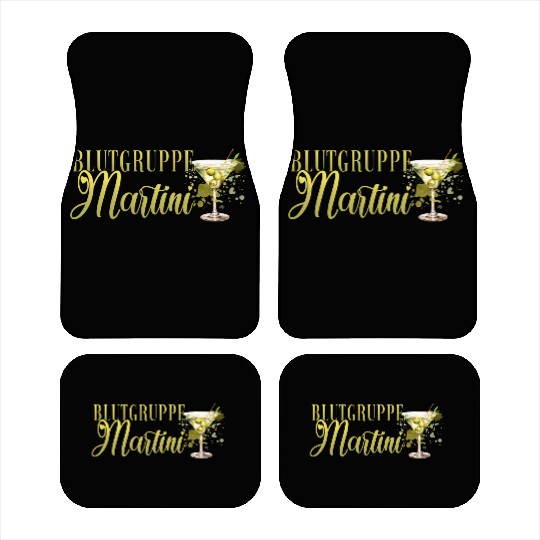 Blutgruppe Martini Cocktail Bartender Car Mats