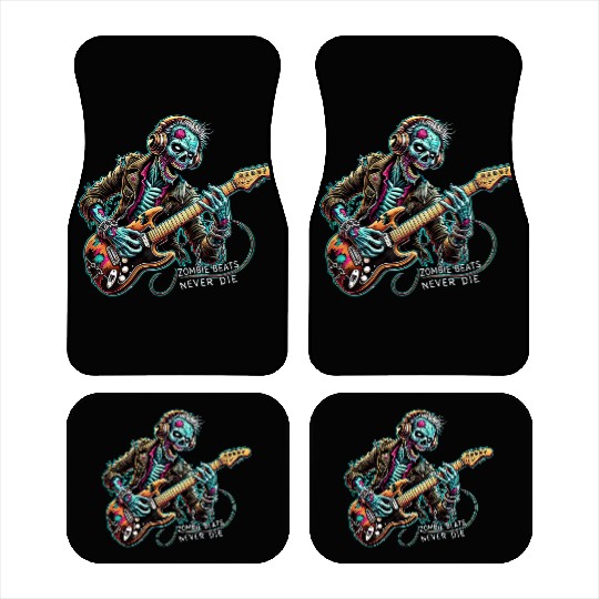 Zombie Rock Star Music Lover Undead Guitarist Car Mats