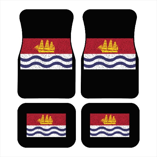 Flag of Bath city Maine State Car Mats
