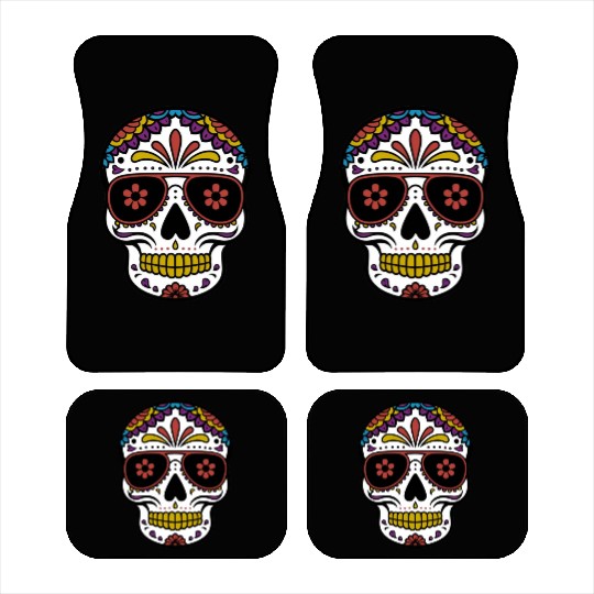 dia de los muertos Back Car Mats