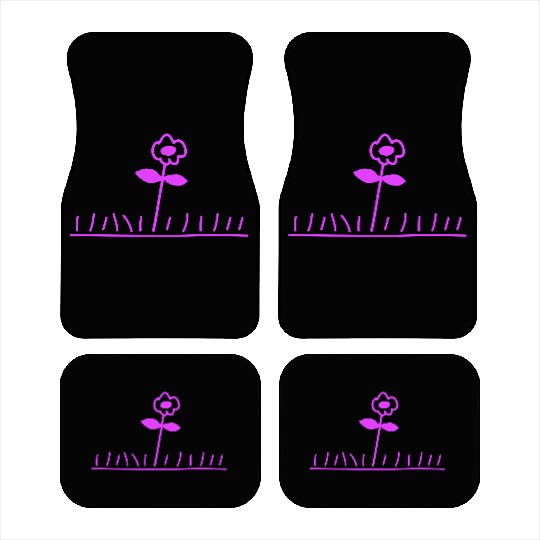 Pink Meadow Flower Spring Summer Grass Flowers Fun Car Mats