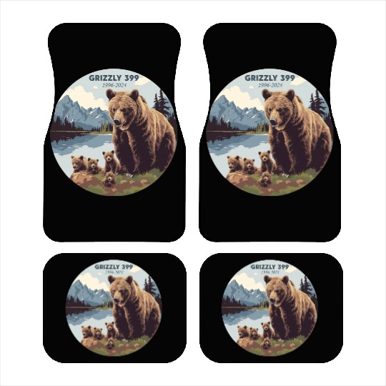 Grizzly 399 In Memory of Bear 399 Mama Forever Car Mats