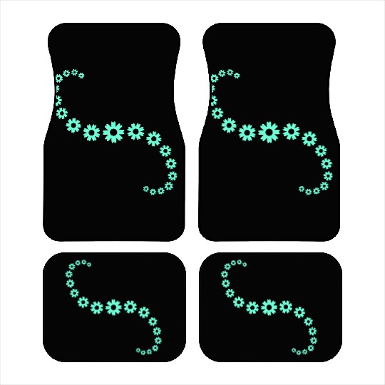 Many Pretty Daisy Flowers Decorative Nature Design Car Mats