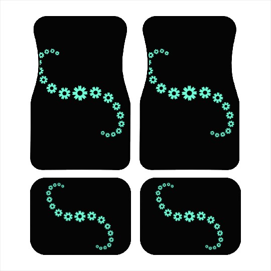 Many Pretty Daisy Flowers Decorative Nature Design Car Mats