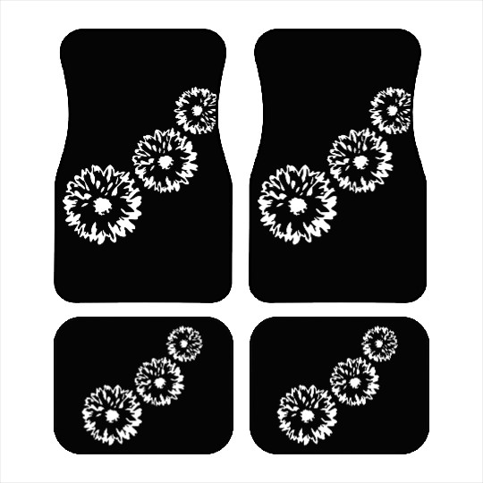 Many Pretty Daisy Flowers Decorative Nature Design Car Mats