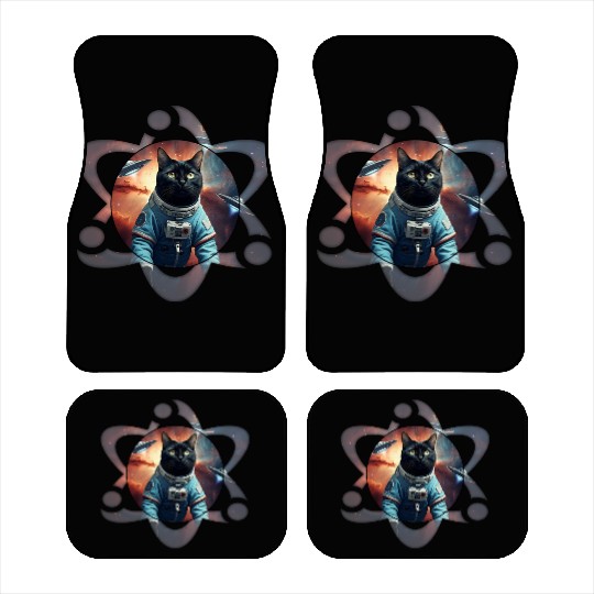 Space Cat Science Car Mats