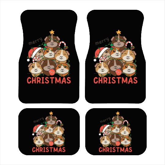 Guinea Pig Christmas Tree Merry Christmas Car Mats