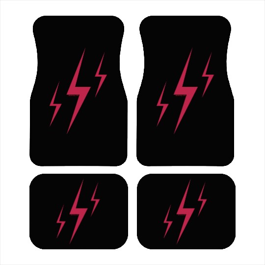 Triple Lightning Bolt Car Mats