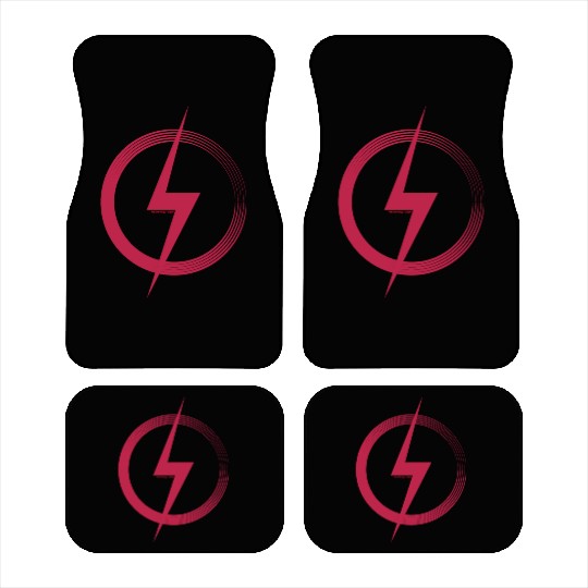 Circle and Lightning Bolt Car Mats