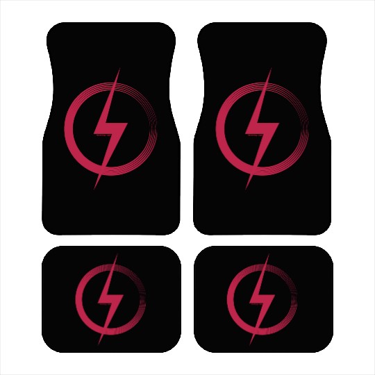 Circle and Lightning Bolt Car Mats