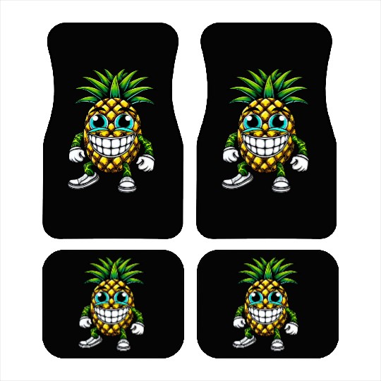 Pineapple fruit fruity summer cool sweet cartoon Car Mats