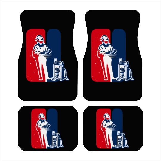 major league welder sticker Iconic Welder Design T Car Mats