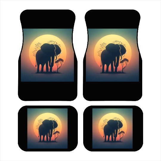 Elephant Graphic Car Mats