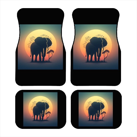 Elephant Graphic Car Mats