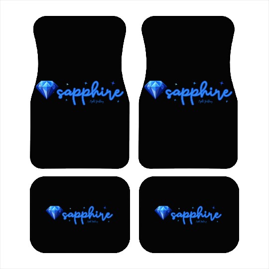 Sapphire gemstone jewel Car Mats