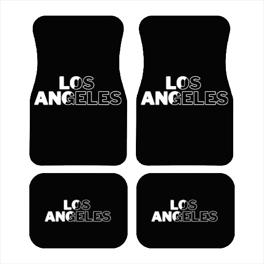 Los Angeles Black n White Car Mats