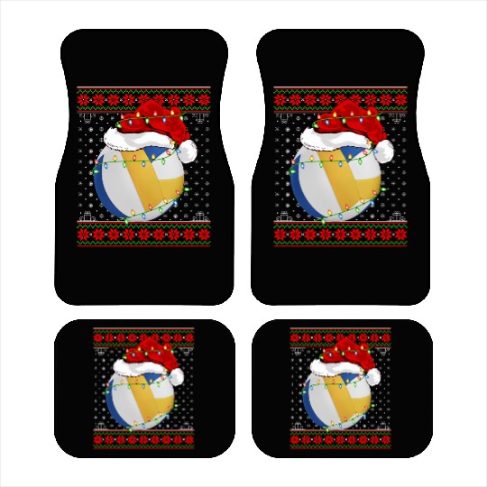 Volleyball Player Christmas Car Mats