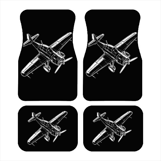 Propeller Aircraft Car Mats