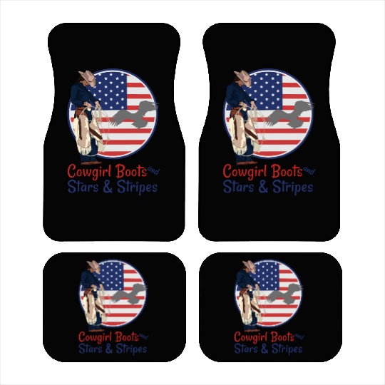 Cowgirl Boots and Stars & Stripes Car Mats