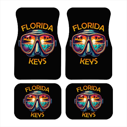 Florida Keys Diving Beach Sunset Car Mats