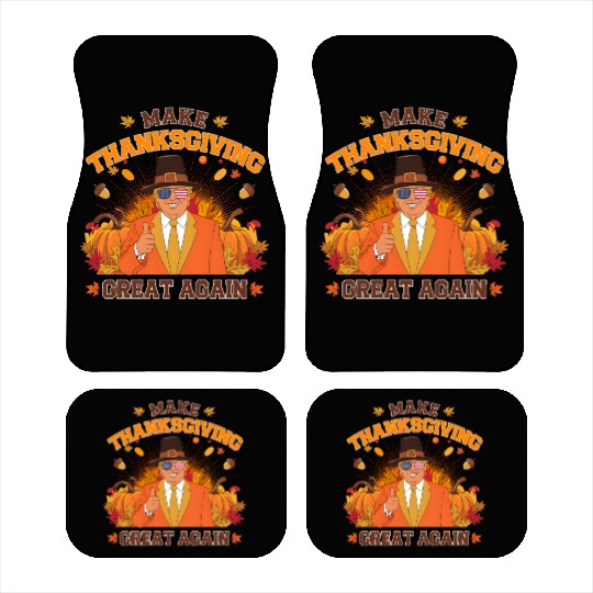 Make Thanksgiving Great Again Autumn Fall Leaves Car Mats