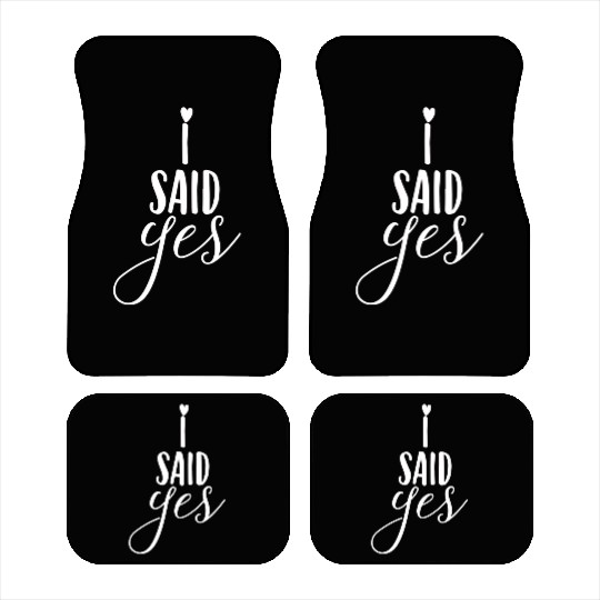 Bride Said Yes Wedding Engagement Bachelorette Car Mats