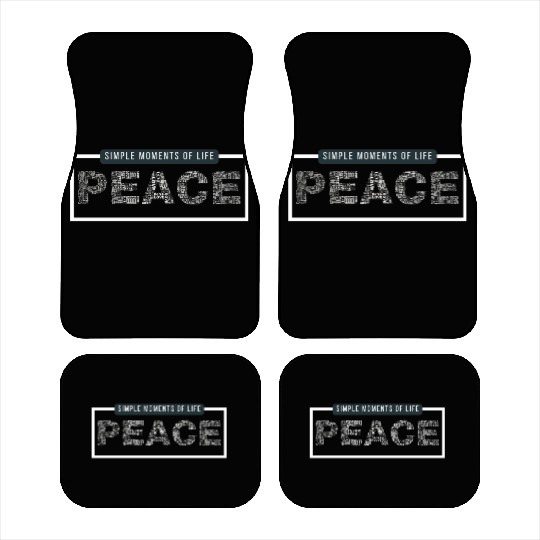 Dark Green and White Simple Modern Typography Car Mats