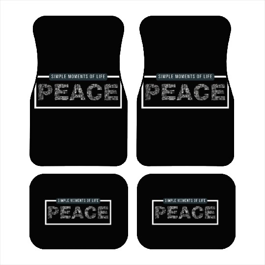 Dark Green and White Simple Modern Typography Car Mats