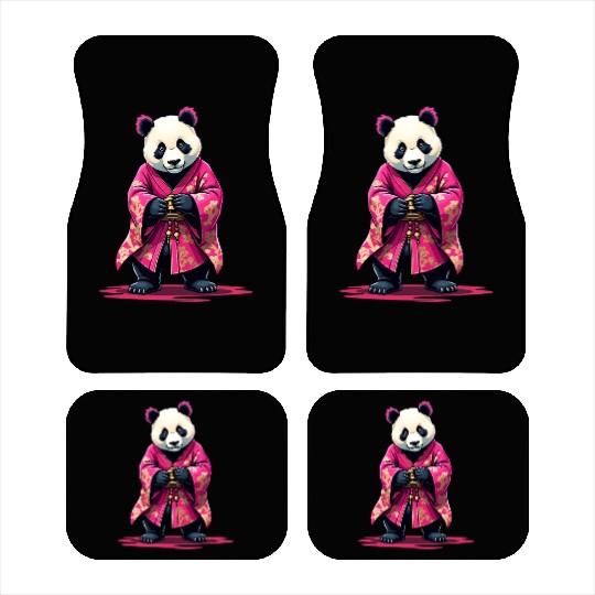 Pink Panda Japanese Style Kimono Car Mats