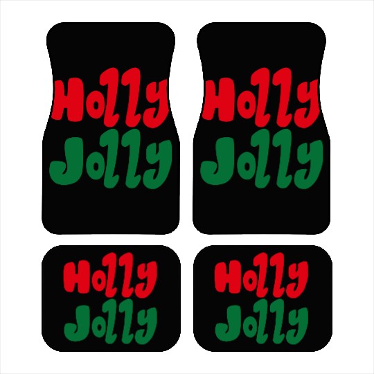 holly jolly Christmas Car Mats