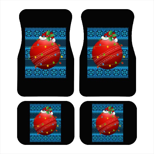 Cricket Ball Christmas Lights Car Mats