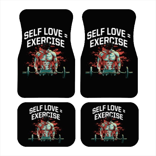 Self Love Exercise Workout Motivational Quote Gym Car Mats